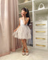 Girls Silver Ruffle Layered Tulle Lya Disco Ball Dress, Sizes 12M-14